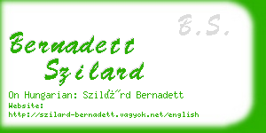 bernadett szilard business card